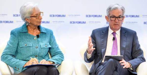 European Central Bank President Christine Lagarde and US Federal Reserve Chair Jerome Powell